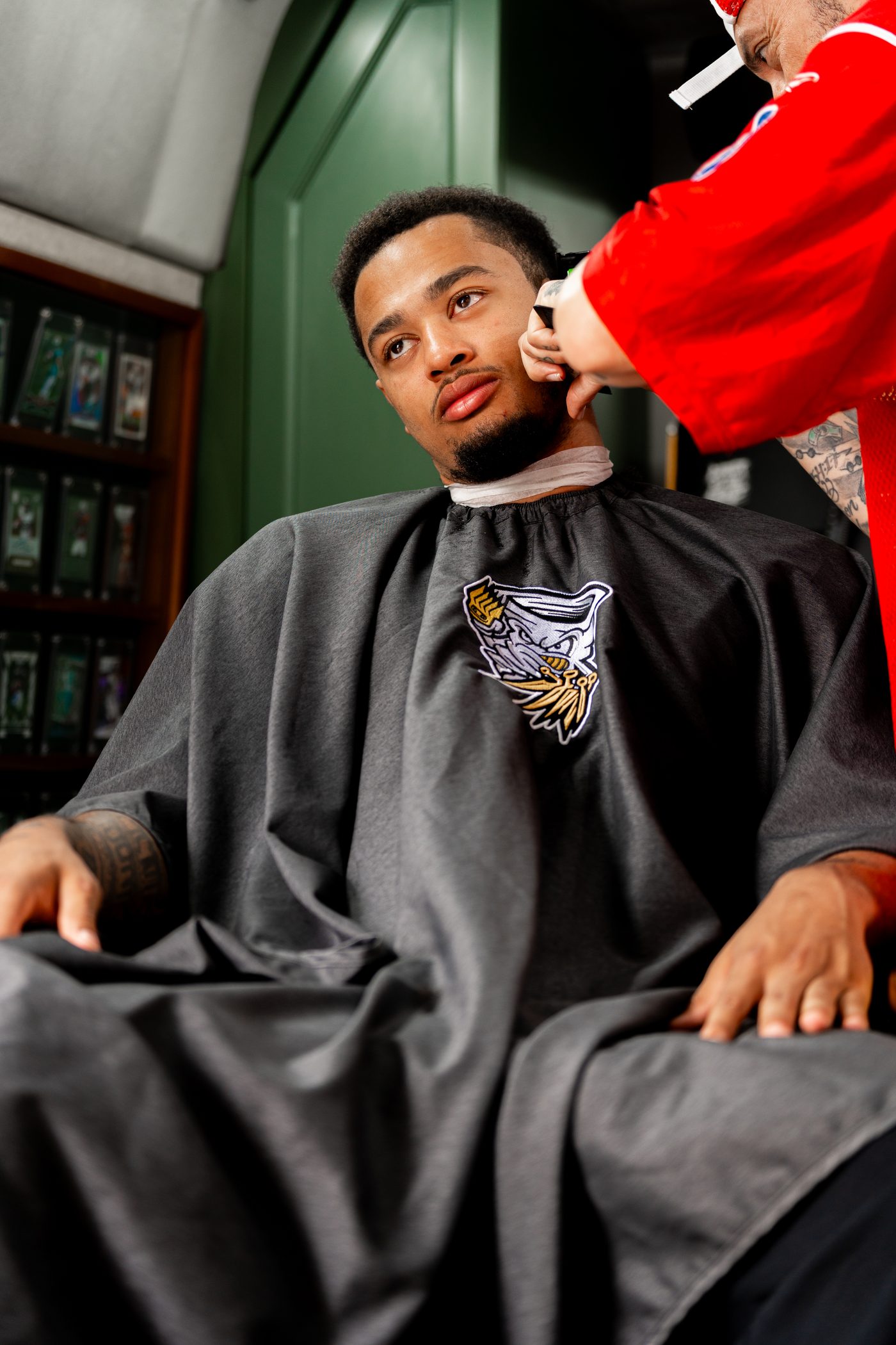 Jaxon Smith-Njigba in the chair
